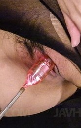 Maki Mizusawa Asian gets vibrator on clitoris and cum on mouth